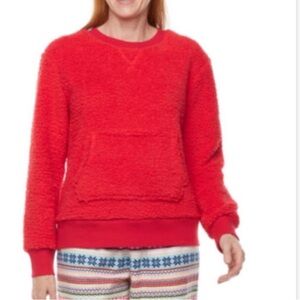 Cozy Red Fleece Sweatshirt